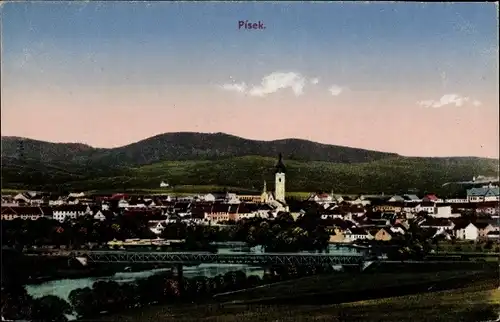 Ak Písek Pisek Südböhmen, Panorama