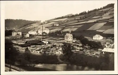 Ak Adamov Adamsthal Südmähren, Teilansicht, Fabrik