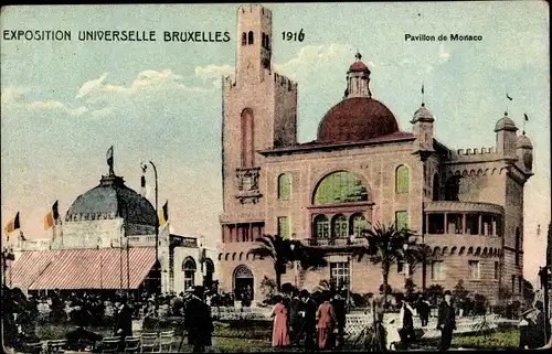 Ak Bruxelles Brüssel, Exposition Universelle 1916, Pavillon de Monaco