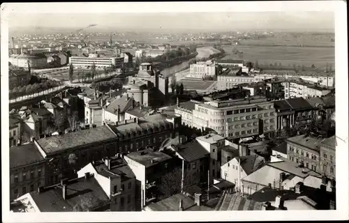 Ak Hradec Králové Königgrätz Stadt, Blick aus der Vogelschau