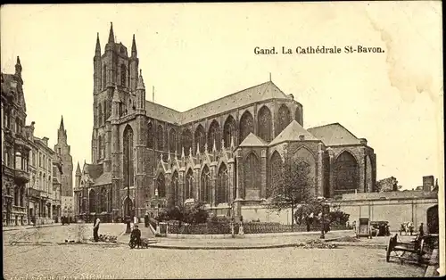 Ak Gent Gent Ostflandern, St.-Bavo-Kathedrale