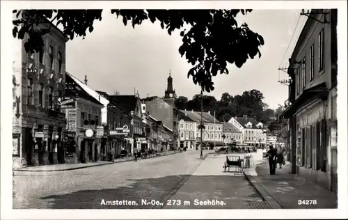 Ak Amstetten in Niederösterreich, Straßenpartie