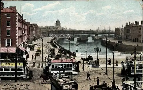 Ak Dublin Irland, O Connell Brücke