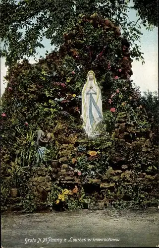 Ak Inowrocław Hohensalza Posen, Grota N. M. Panny z. Lourdes