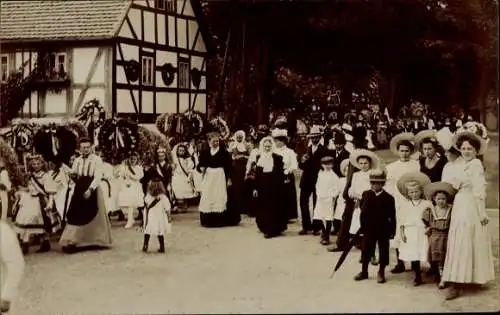 Foto Ak Kamenz in Sachsen, Forstfest, Festzug