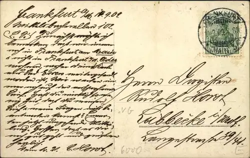 Ak Frankfurt am Main, Kirche, Fachwerkhaus