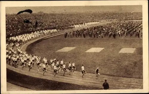 Ak Köln am Rhein, Stadion, Hauptkampfbahn, Massenbetrieb