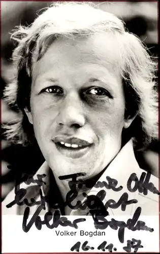 Ak Schauspieler Volker Bogdan, Portrait, Autogramm