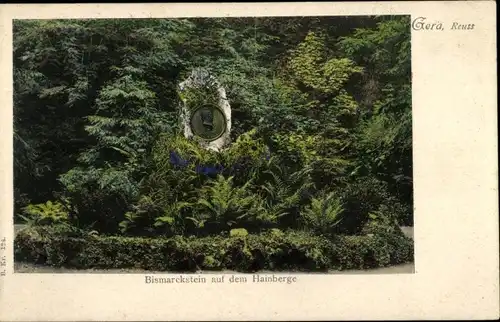 Ak Gera in Thüringen, Hainberg, Bismarckstein