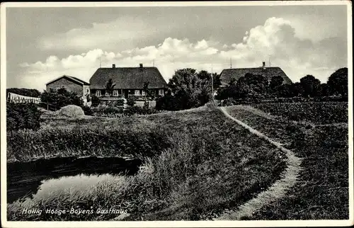 Ak Hallig Hooge in Nordfriesland, Boyens Gasthaus