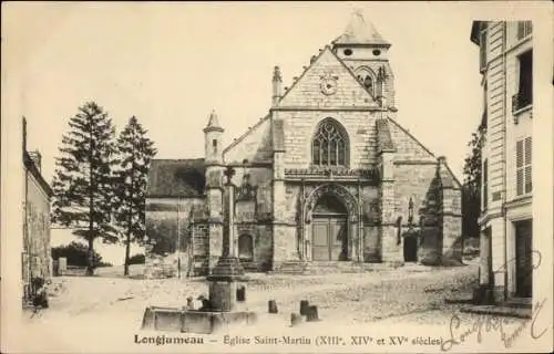 Ak Longjumeau Essonne, Kirche Saint-Martin