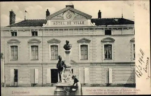 Ak Longjumeau Essonne, Rathaus, Denkmal von Adolphe Adam