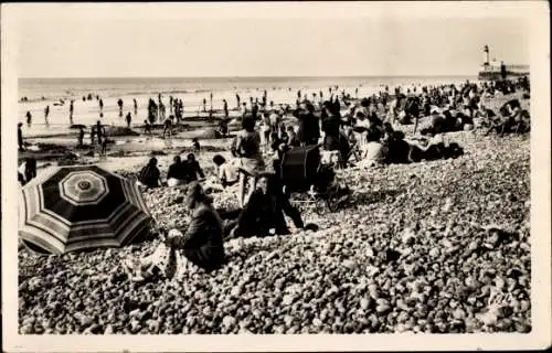 Ak Le Tréport Seine Maritime, La Plage