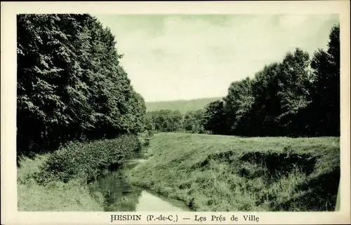 Ak Hesdin Pas de Calais, Les Pres de Ville