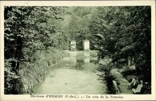 Ak Hesdin Pas de Calais, Eine Ecke von Ternoise