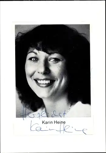 Foto Autogramm Schauspielerin Karin Heine