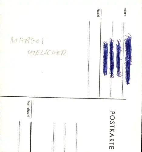 Foto Autogramm Schauspielerin und Schlagersängerin Margot Hielscher