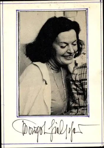 Foto Ak Autogramm Schauspielerin und Schlagersängerin Margot Hielscher