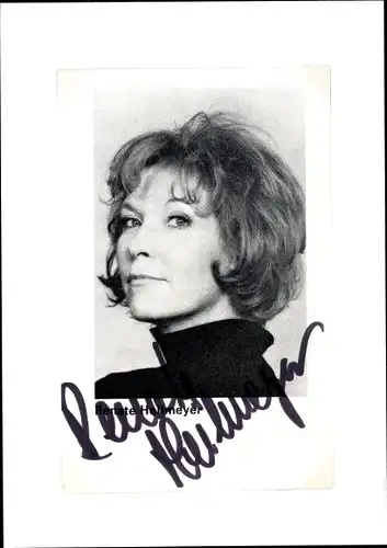 Foto Autogramm Schauspielerin Renate Heilmayer, Portrait