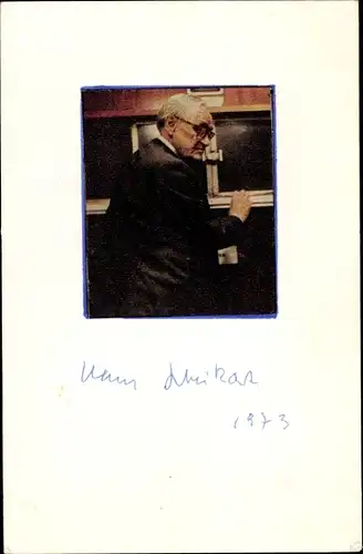 Foto Autogramm Schauspieler Hans Schweikart, Portrait