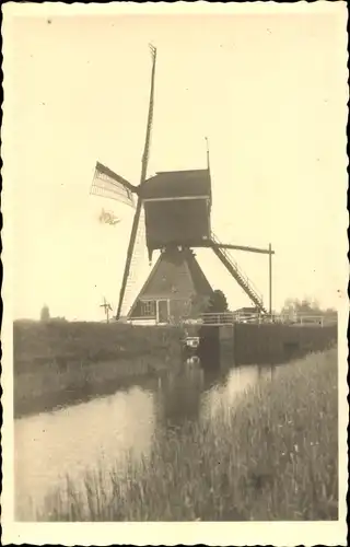 Ak Leerdam Südholland, Watermolen, Windmühle