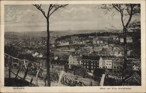 Ak Barmen Wuppertal, Blick von Villa Waldfrieden