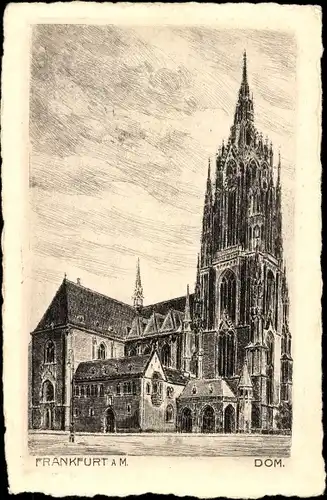 Künstler Ak Frankfurt am Main, Dom