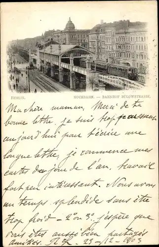 Ak Berlin Schöneberg, Bülowstraße, Bahnhof der Hochbahn