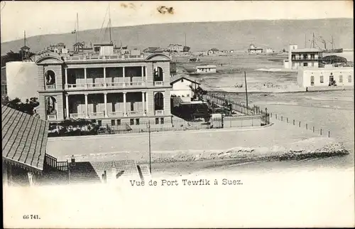 Ak Port Tewfik Suez Port Ägypten, Panorama