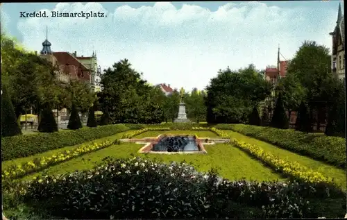 Ak Krefeld am Niederrhein, Bismarckplatz
