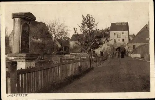 Ak Grafenwöhr in der Oberpfalz Bayern, Lagerstraße