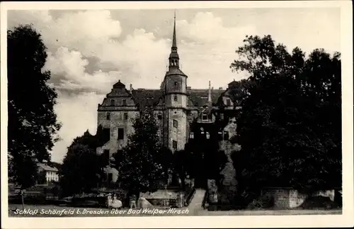 Ak Dresden Schönfeld Weißig, Schloss Schönfeld