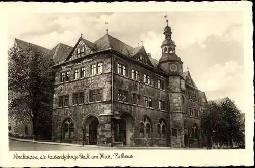 Ak Nordhausen am Harz, Rathaus, Außenansicht