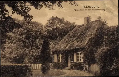 Ak Flensburg in Schleswig Holstein, Försterhaus in der Marienhölzung