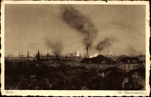 Ak Essen im Ruhrgebiet, Großindustrie, Schornsteine