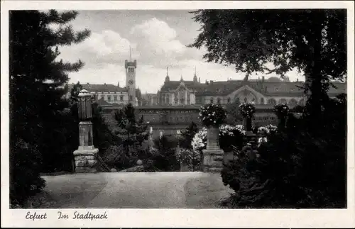 Ak Erfurt in Thüringen, Stadtpark