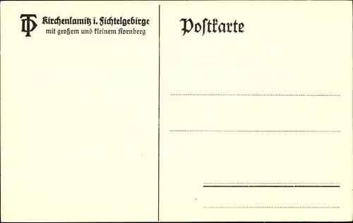 Ak Kirchenlamitz im Fichtelgebirge Oberfranken, Gesamtansicht, Kornberg