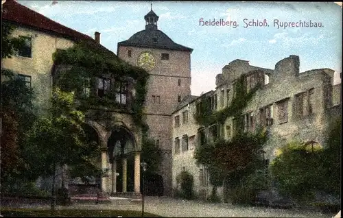 Ak Heidelberg am Neckar, Schloss, Ruprechtsbau