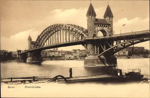 Ak Bonn am Rhein, Rheinbrücke