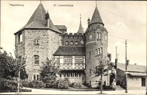 Ak Magdeburg an der Elbe, Wehrturm, St. Lucasklause