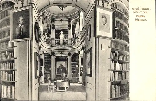 Ak Weimar in Thüringen, Großherzogliche Bibliothek, Inneres, Herzogin Anna Amalia Bibliothek