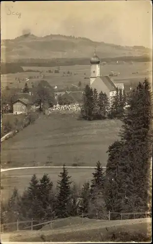 Foto Ak Seeg im Allgäu, Kirche, Teilansicht