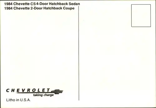 Ak Auto, Chevrolet, 1984 Chevette Hatchbach Sedan, Coupe