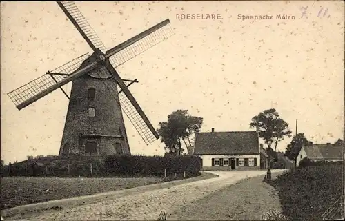 Ak Roeselare Roeselaere Rousselare Roulers Westflandern, Windmühle