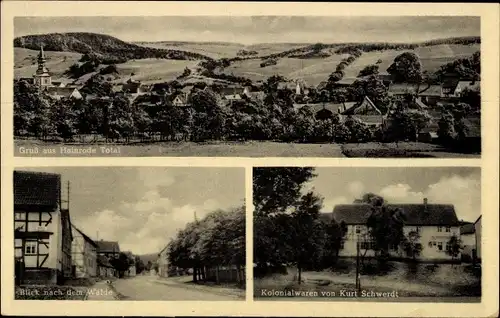 Ak Hainrode, Blick auf Ort und Umgebung, Kolonialwaren