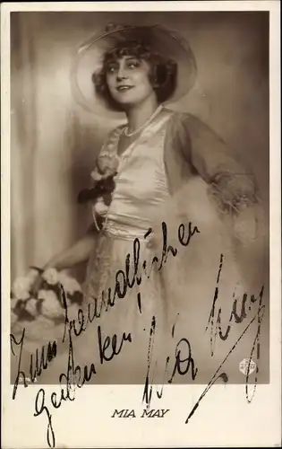 Ak Schauspielerin Mia May, Portrait, Autogramm