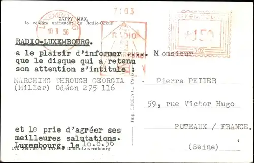 Ak Schauspieler Zappy Max, Portrait, Mikrofon, Radio