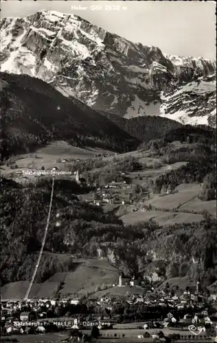 Ak Bad Dürrnberg bei Hallein in Salzburg, Totale mit Salzbergbahn Station