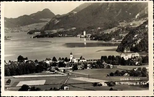 Ak Strobl Salzburg, Blick auf St. Wolfgang und See