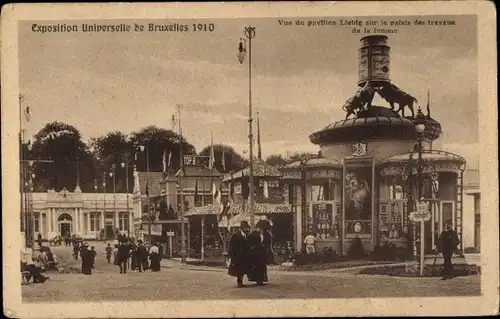 Ak Bruxelles Brüssel, Weltausstellung 1910, Pavillon, Besucher
